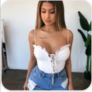 White cami bodysuit